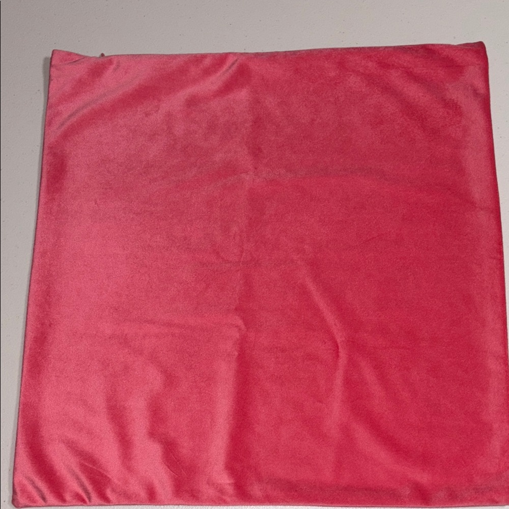 Pink velvet throw pillow cover